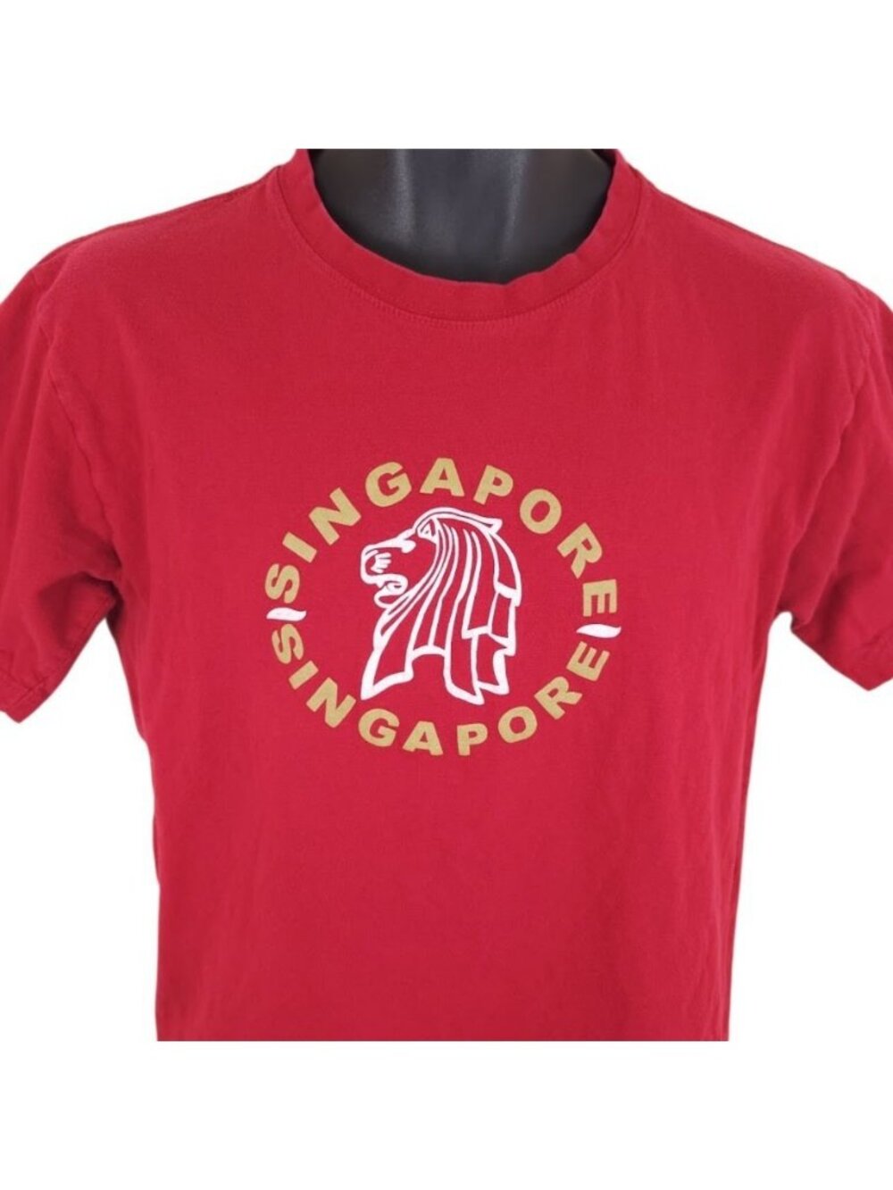 Singapore T Shirt Womens Size Medium Red Travel Destination Tee